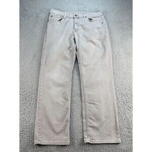 Mott And Bow Straight Mercer Jeans 33x29 (Tag 34x30) Light Gray Twill Denim Pan